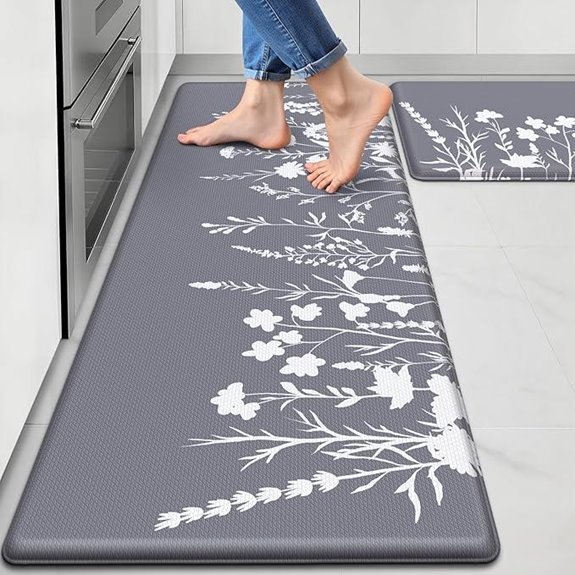 Kitchen Mats Sets of 2 Cushioned Anti-Fatigue Rugs
