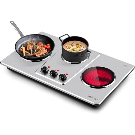 Cusimax Infrared Electric Hot Plate with 7 Ceramic Glass
