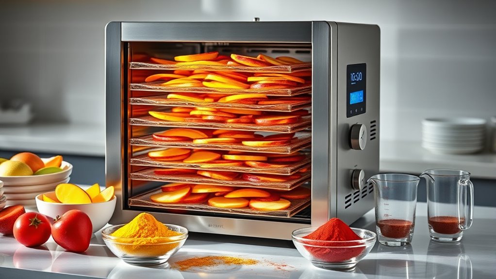 dehydrator features for fruit