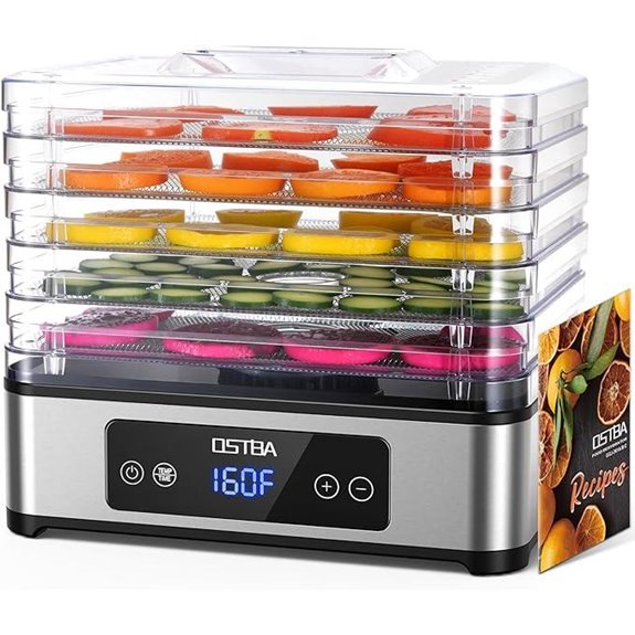 OSTBA Food Dehydrator with 5 Trays and Timer