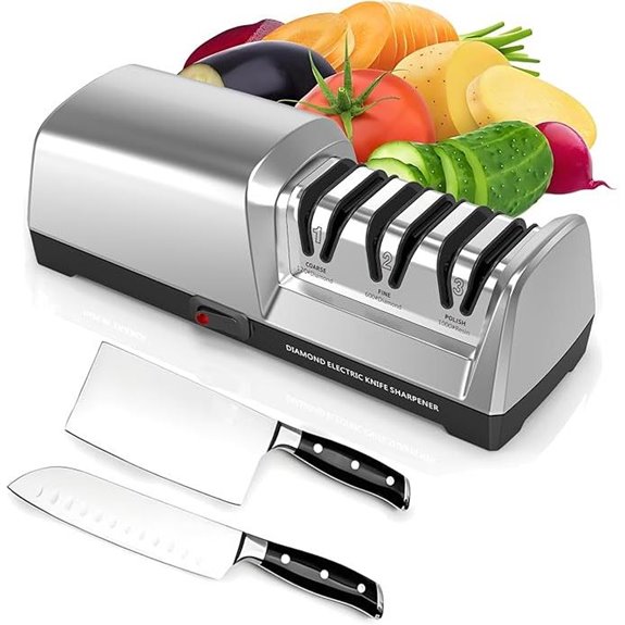Electric Knife Sharpener with Diamond Abrasives