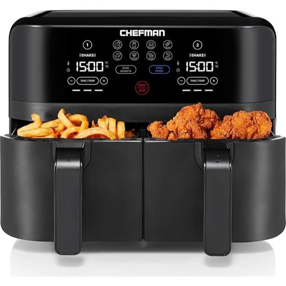 Chefman TurboFry Touch Dual Air Fryer with Digital Controls
