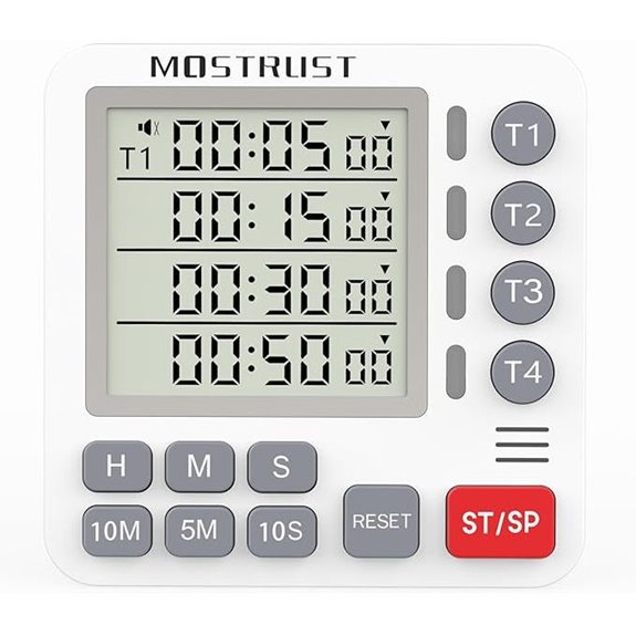 Digital Dual Kitchen Timer with Loud Alarm