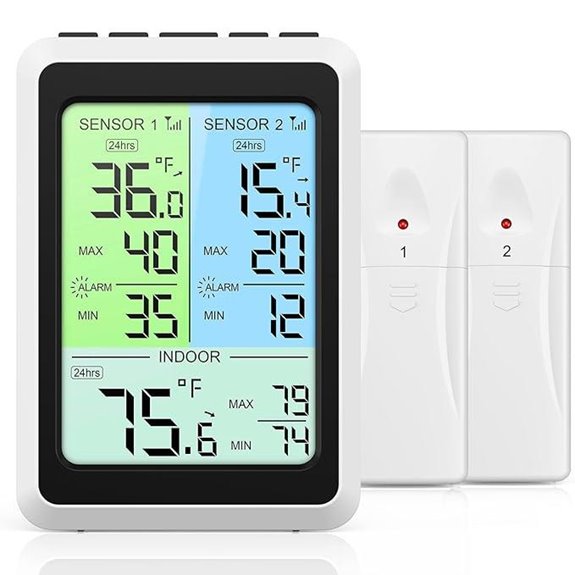 AMIR Digital Refrigerator Thermometer with Alarm