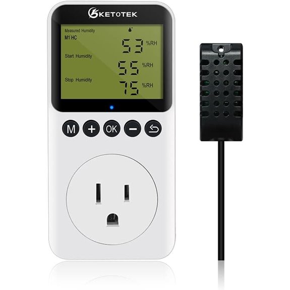 KETOTEK Digital Humidity Controller with Sensor Probe