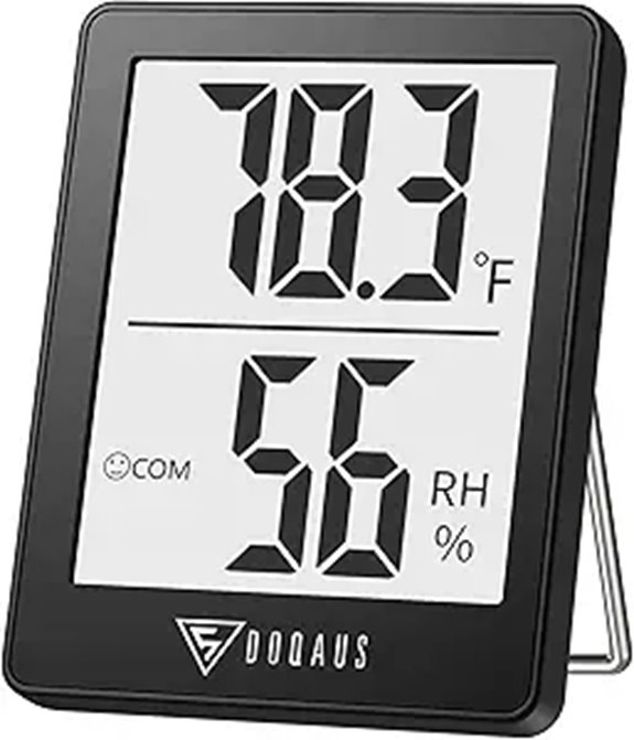 DOQAUS Digital Hygrometer Indoor Thermometer (Black)