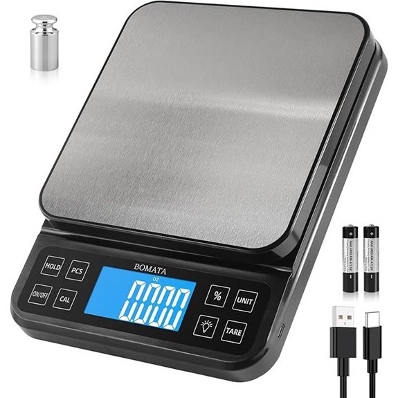 BOMATA Digital Kitchen Scale with Backlit LCD