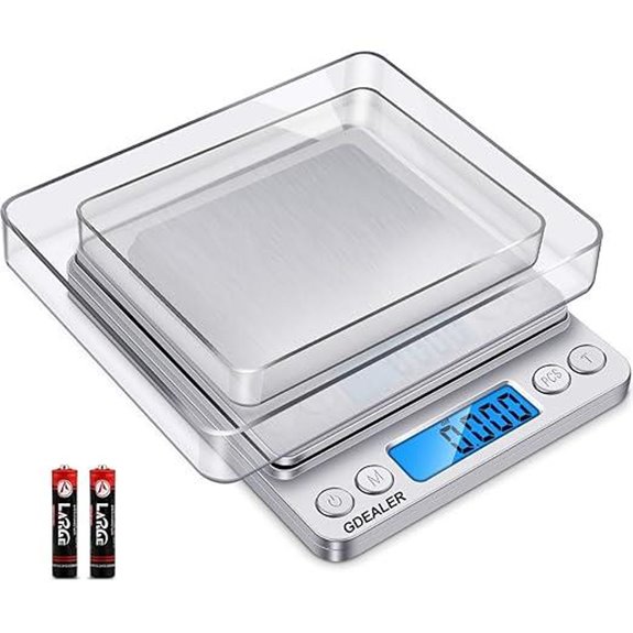 GDEALER Digital Kitchen Food Scale with Backlit LCD