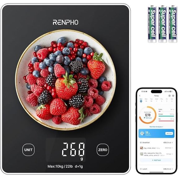 RENPHO Digital Kitchen Scale with Nutritional Calculator