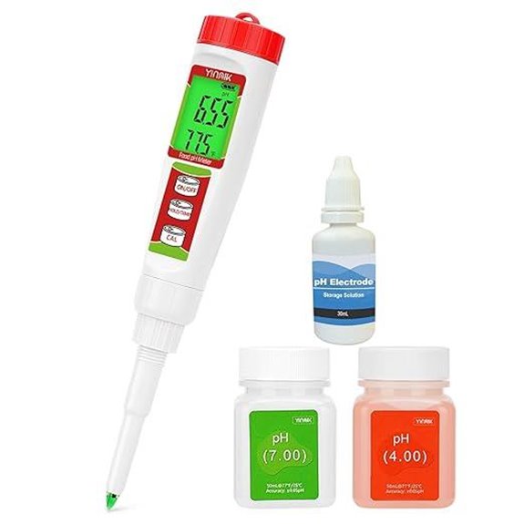 Digital Food pH Meter with Calibration & Test Strips