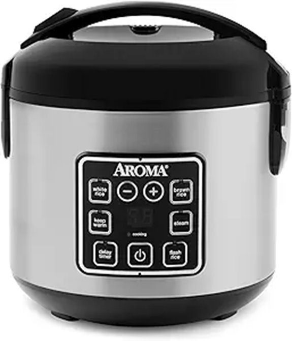 AROMA 4-Cup Digital Rice Cooker and Steamer