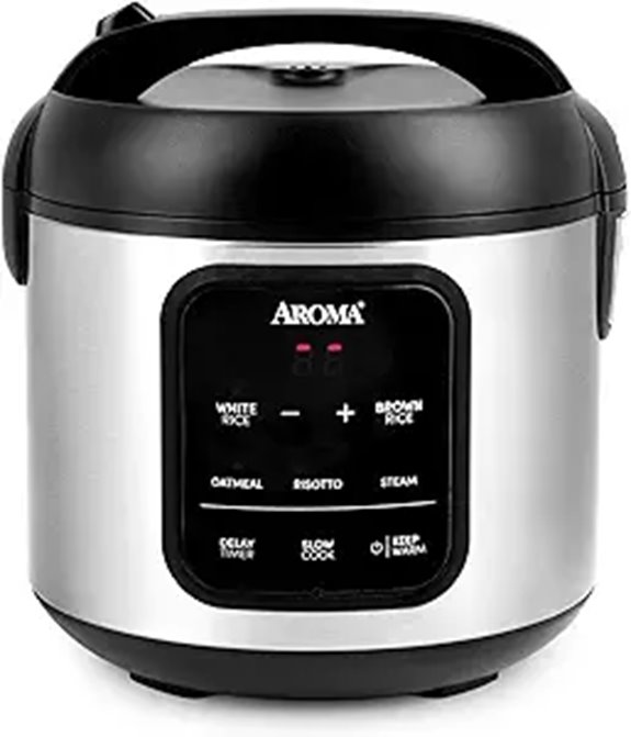 Aroma 4-Cup Digital Rice Cooker with Steamer