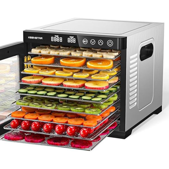 Food Dehydrator Machine with Digital Timer and Trays