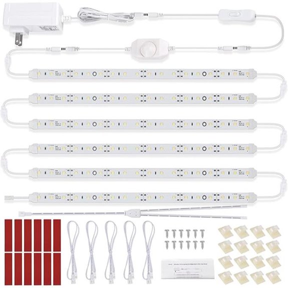 Under Cabinet LED Lighting Kit Dimmable 6 Pcs 12 Inches