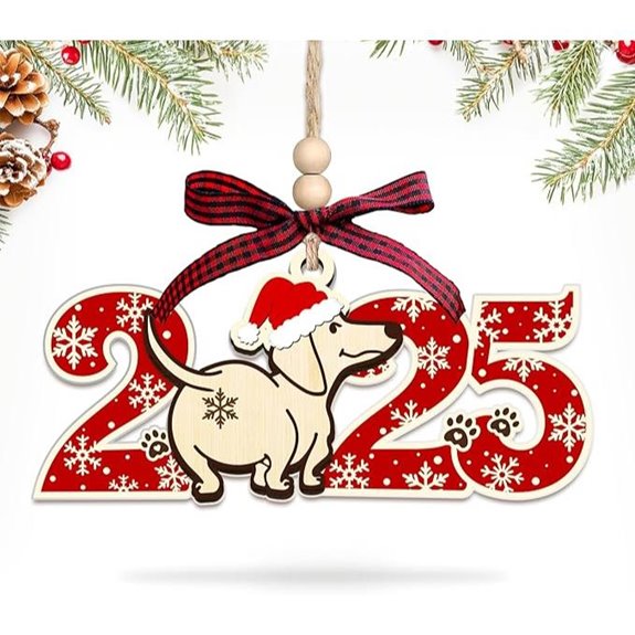 HEXMOZ Dog Christmas Ornament for Tree & Dog Lovers