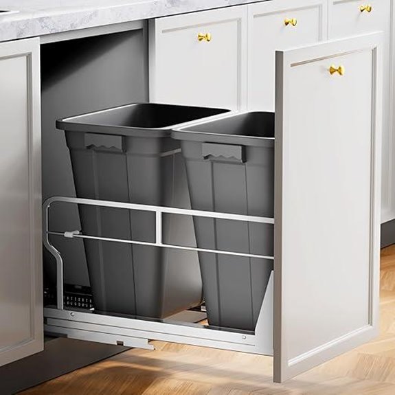 Insputer Double 40QT Pull-Out Trash Can Under Cabinet