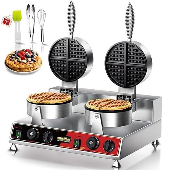 WantJoin Double Belgian Waffle Maker with Rotating Plate