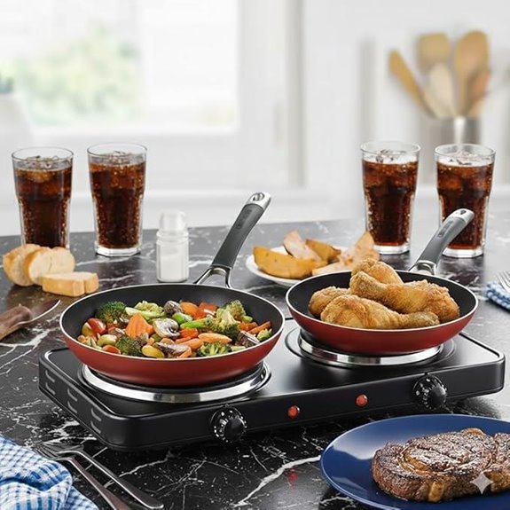 Countertop Double Cast Iron Burner 2000W Electric Hot Plate