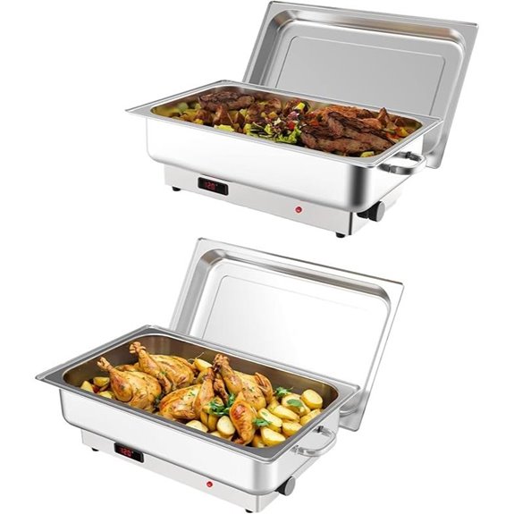 2 Pack Electric Chafing Dish Buffet Set