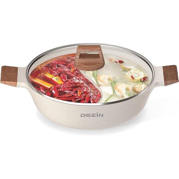 Dezin 5-QT Double-flavor Divided Hot Pot