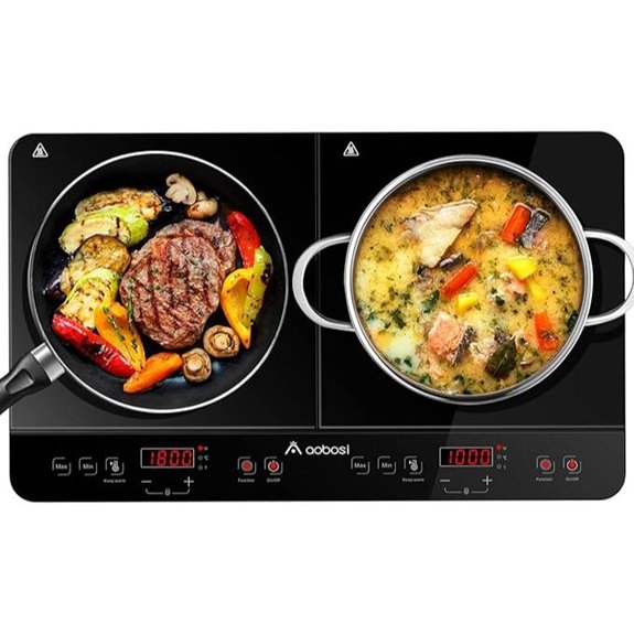 Aobosi Double Induction Cooktop with Timer and Safety