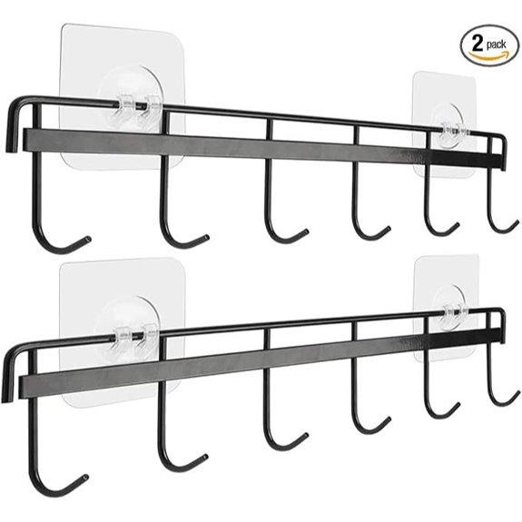 YiZhi Wall Hooks Rack with 6 Hooks Pack of 2