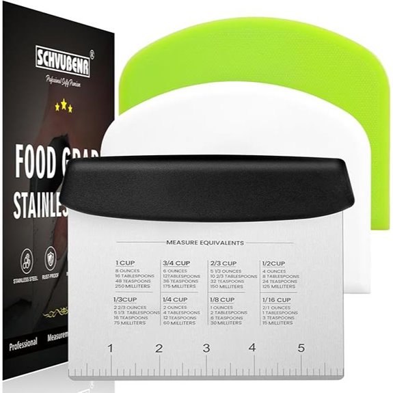 SCHVUBENR Dough Scraper Set with Measuring Scale