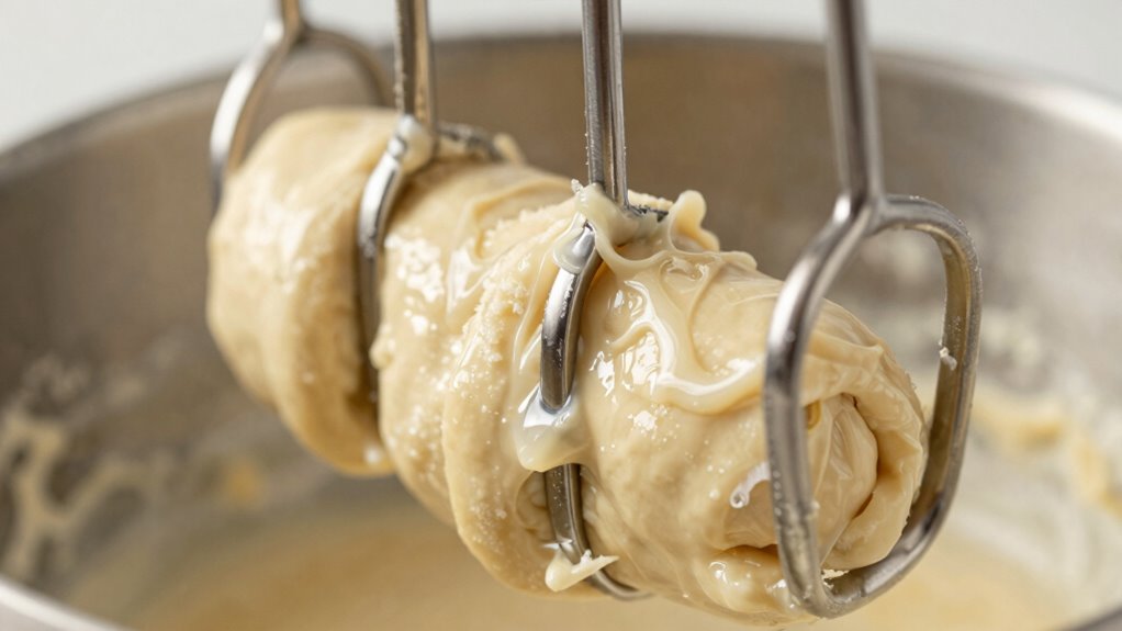 dough sticking causes uneven mixing