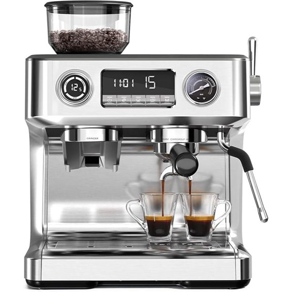 Kismile Dual Boiler Espresso Machine with Grinder