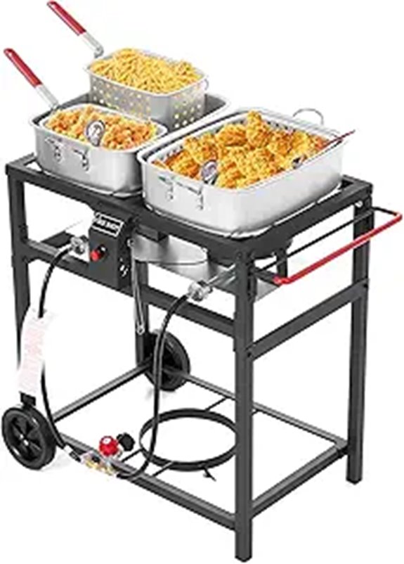 Deep Fryer with Double Burner Propane Stove