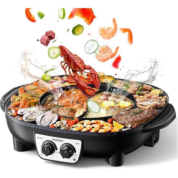 Stariver 2-in-1 Hot Pot with Grill 1800W