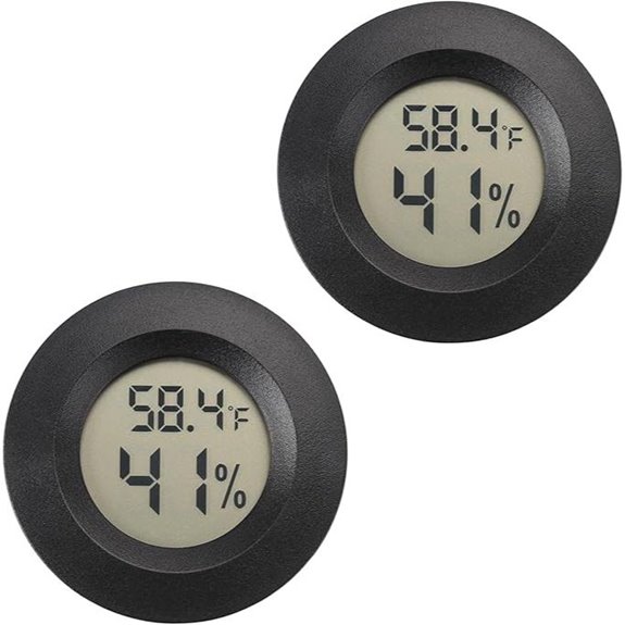 Mini Hygrometer Thermometer 2-Pack for Indoor/Outdoor Use