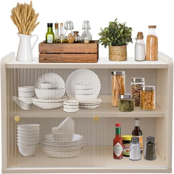 Double Layer Bread Box with Sliding Doors