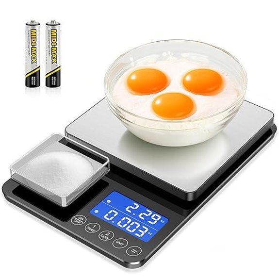Dual Platform Digital Kitchen Scale with Tare Functions