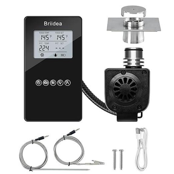 Briidea BBQ Temperature Controller with Dual Probes