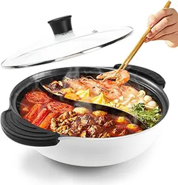 Dual-Sided Hot Pot for Induction Cookers 4.5 Quart