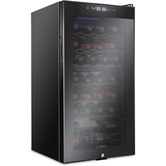Ivation 28-Bottle Dual Zone Compressor Wine Cooler