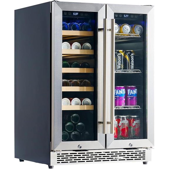 Albott Beverage Refrigerator Dual Zone Wine & Beer Cooler