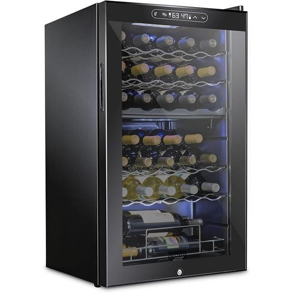SCHMECKE 33-Bottle Dual Zone Wine Cooler Refrigerator