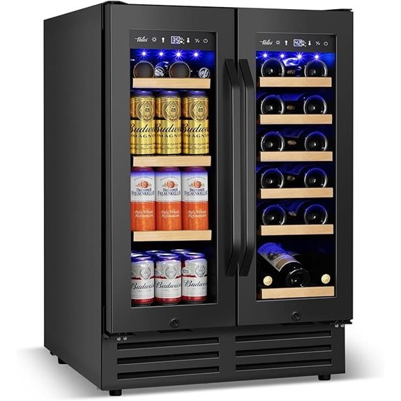 Wine & Beverage Cooler 24 Inch Dual Zone Glass Door
