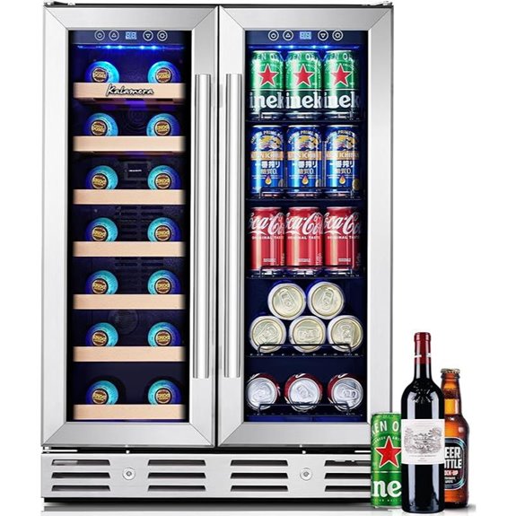 Kalamera 24-Inch Dual Zone Wine & Beverage Cooler