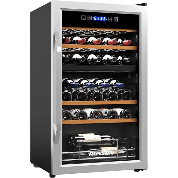 ROVSUN 33-Bottle Dual Zone Wine Cooler
