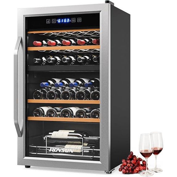 Bonnlo 33-Bottle Dual Zone Wine Cooler Refrigerator