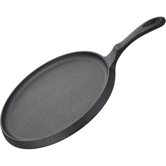 Navaris 10 Cast Iron Griddle Pan for Cooking