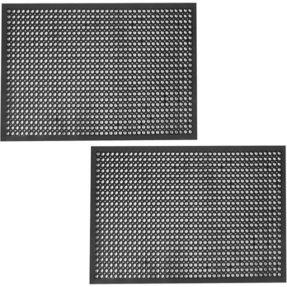 Anti-Fatigue Rubber Floor Mats 2-Pack for Commercial Use