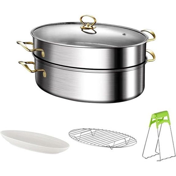 Heavy Duty Stainless Steel Fish Steamer with Lid