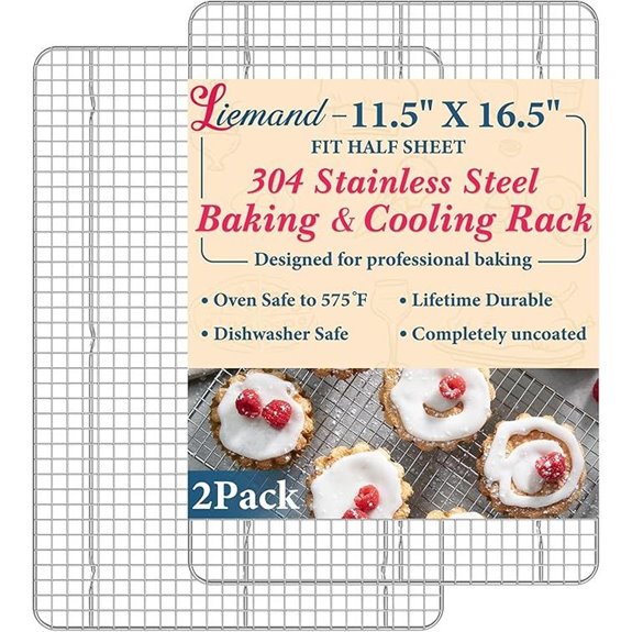 Heavy Duty Stainless Steel Cooling Racks (Set of 2)