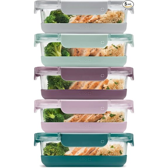 Ello Duraglass 10Pc Meal Prep Sets with Lids
