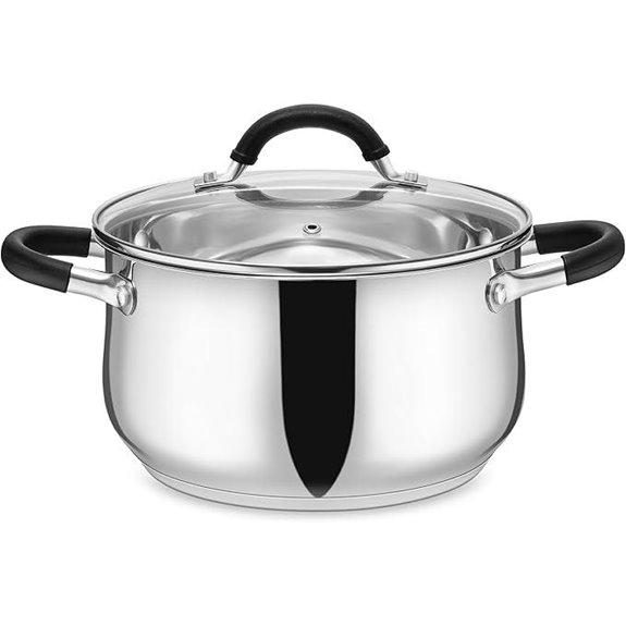 E-far 5Qt Stainless Steel Stock Pot with Lid