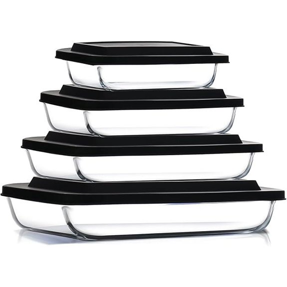 Nestl 8-Piece Glass Baking Dishes with Lids